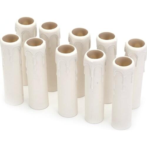 New 10Pcs/Lot Sleeve Candle Bulb Base Cover Chandelier Part Candle Tube Table Lamp Base Candle Lamp Holder Tube Candle Lamp Base