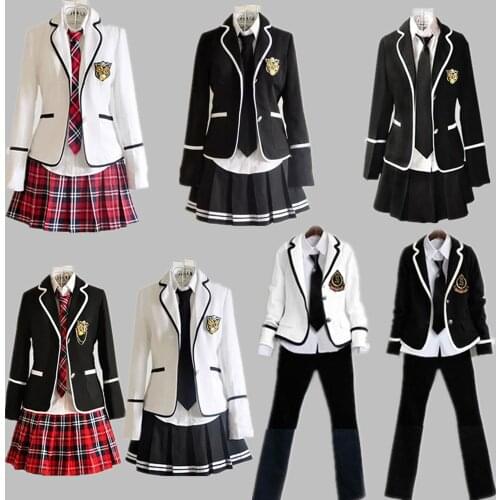 Clothing Suit Uniform Autumn 2020 Children School Girls White Black Rice Is Primary British Wind