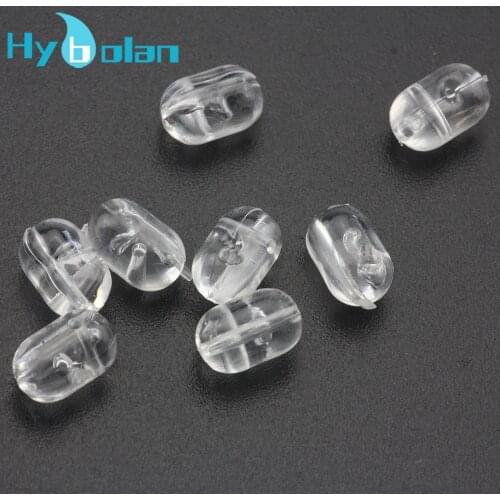 100pc Transparent Fishing cross beads 3*5 4.7*6 5*8 plastic Clear Beads Double Pearl Drill Cross Beads Carp fishing Accessories