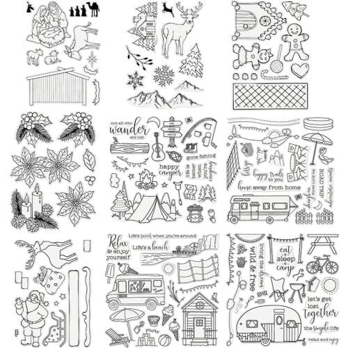 Christmas Santa Rudolph Cottage Gingerbread The Simple Life Road Trip Stamps and Dies for DIY Scrapbooking Cards Craft 2020 New