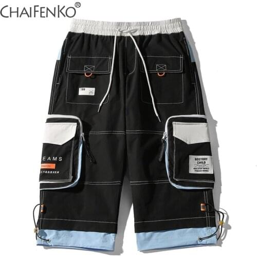 CHAIFENKO Summer Fashion Men Shorts 2020 New Hot Motion Casual Pocket Tooling Shorts Hip Hop Streetwear Harajuku Shorts Mens