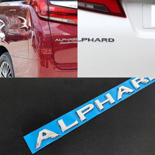 Advanced PVC Chrome Car 3D Letters Hood Emblem Logo Badge Car Stickers Styling Car Accessories Wording For Toyota ALPHARD