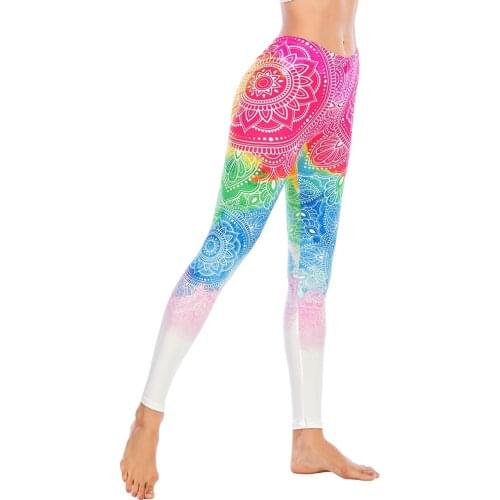 Zohra Sexy Women Legging Colorful Mandala Printing Fitness leggins Fashion Slim legins High Waist Leggings Woman Pants