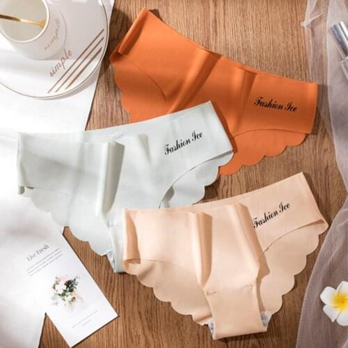 Ladies Underwear Ice Silk Seamless Triangle Low Waist Breathable Cotton File Ladies Underwear One-Piece Quick-Drying Sexy Underw