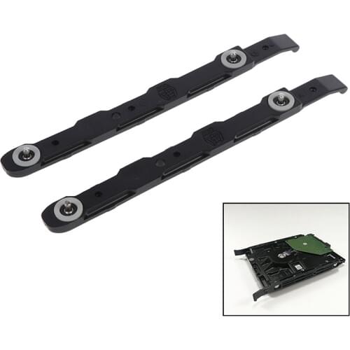 1pair New Black Chassis Hard Drive Mounting Plastic Rails For SSD Docking Station
