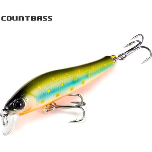 1pc Countbass Sinking Minnow Hard Lure 55mm Wobblers, Trout Bass Fishing Bait for Freshewater