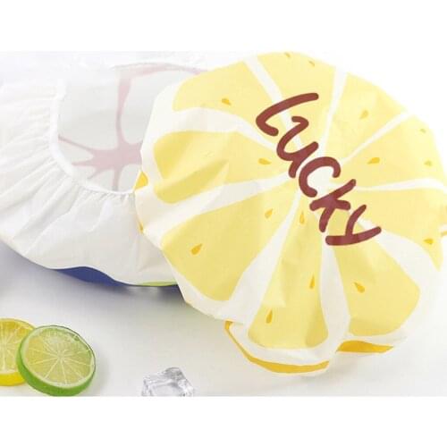 Print Shower Cap Waterproof High Quality Hair Salon Elastic 1pc Thicken For Women Bath Hat Bathroom Products #50g