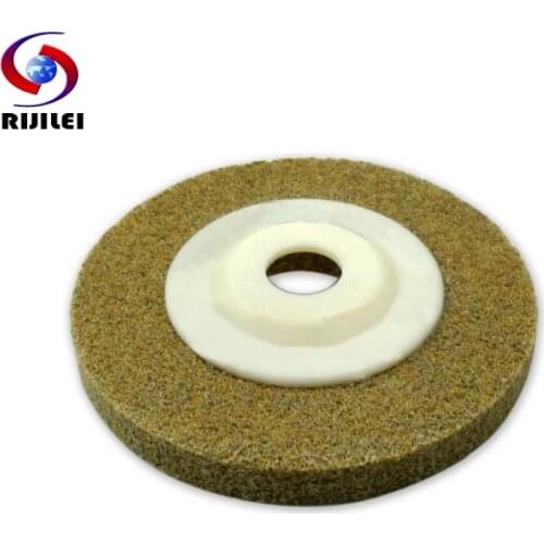 RIJILEI 10PSC/lot 100mm sponge polishing pads 4inch concrete floor polishing pads marble granite polishing disc