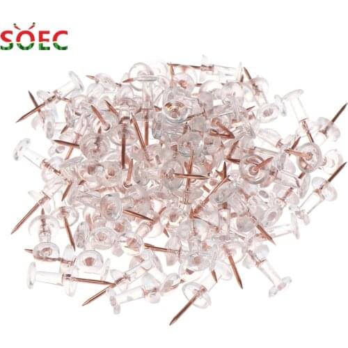 100PCS Push Pins Thumb Thumbtack Board Pins Drawing Photo Wall Studs Office School Supplies Transparent