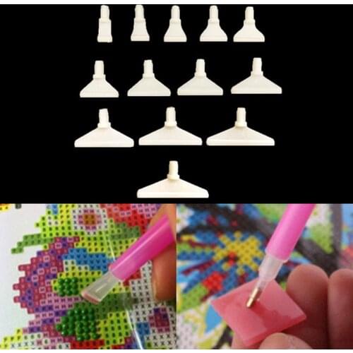 13Pcs Replacement Embroidery Point Drill Pen Heads For 5D Diamond Painting Cross Stitch Fixing Quick Tool DIY Crafts Supplies