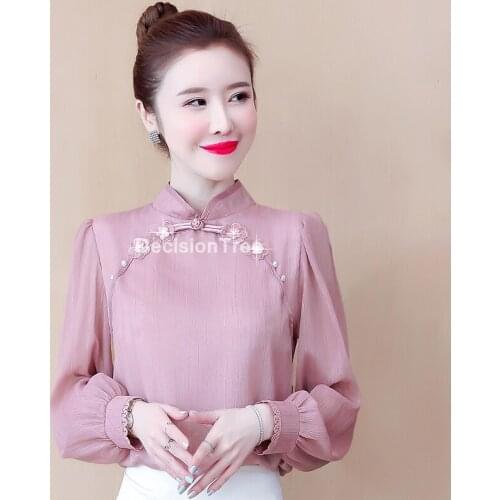 2021 vintage traditional chinese clothing women chinese style hanfu top qipao cheongsam top ethnic tang top blouse qipao