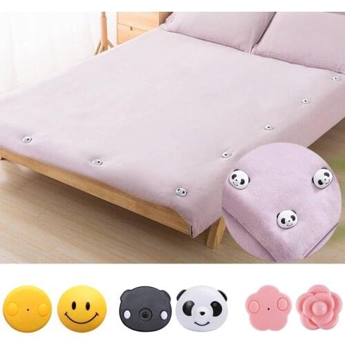 8PCS/Set Cute Panda Bed Sheet Clips Non-Slip Fitted Quilt Sheet Holder Clip Bed Sheet Set Socks Mattress Fasten Fixator Holder