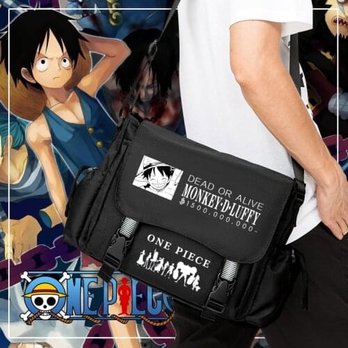 Anime One Piece Luffy Zoro Chopper Cosplay Unisex Teenagers Crossbody Messenger Students School Shoulder Bag Fashion Travel Gift