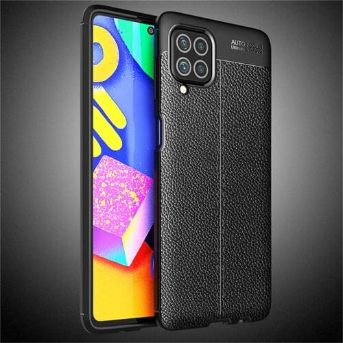 For Samsung Galaxy F62 Case Luxury Litchi Striae Full Soft Silicone Cover Case For Samsung F62 F 62 SamsungF62 Phone Cases