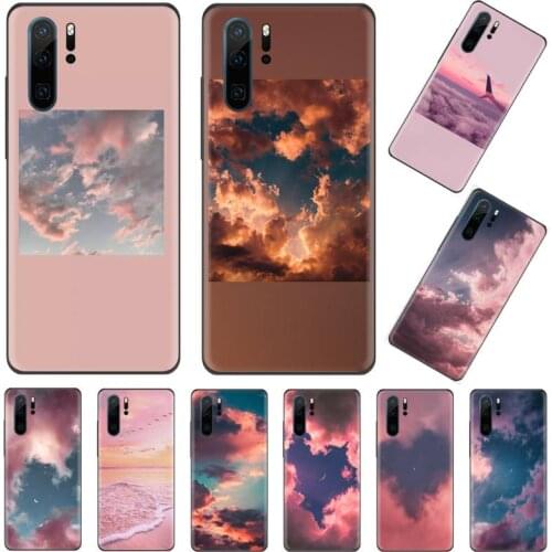 Sweet sky pink clouds aesthetics Phone Case Hull For Huawei P9 P10 P20 P30 Pro Lite smart Mate 10 Lite 20 Y5 Y6 Y7 2018 2019