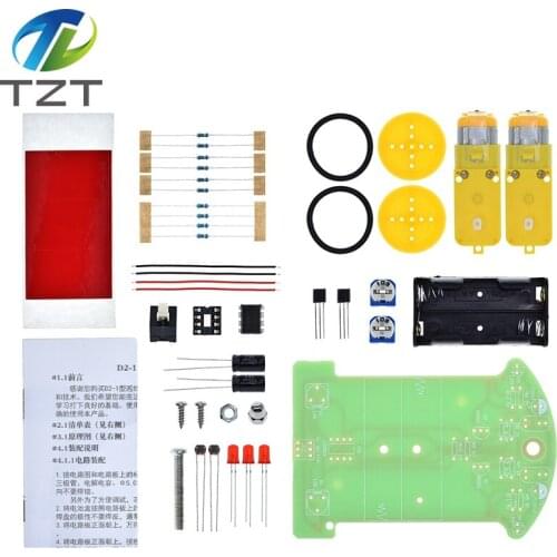 D2-1 DIY Kit Intelligent Tracking Line Smart Car Kit TT Motor Electronic DIY Kit Smart Patrol Automobile Parts DIY Electronic