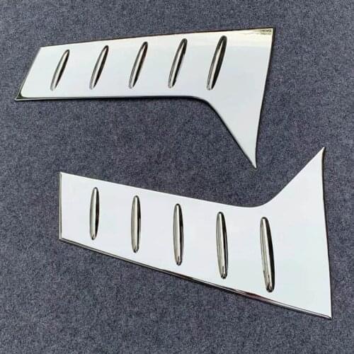 For Toyota Alphard 2016 2017 2018 2019 ABS Chrome Rear Windows Pillar Spoiler Wings Cover Protector Trim Car Styling Accessories