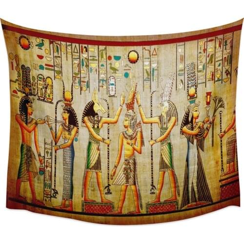 Egyptian Circle Retro Style Wall Tapestry Cover Beach Towel Picnic Yoga Mat Home Decoration