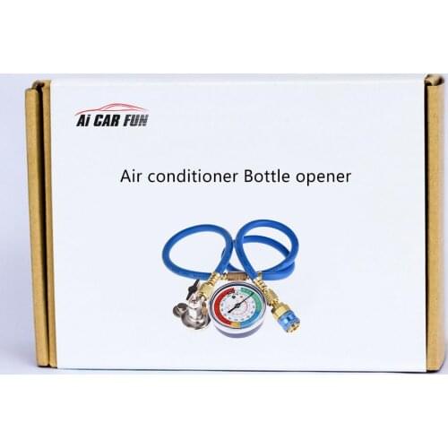 R134 R22 R404A R410 Air Conditioner Fluoride Tube With Quick Release Refrigerant Connector Cold Pressure Gauge Auto Car Repair