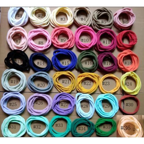 Bulk 2000pc/lot Super Soft traceless Stretchy thin skinny Nylon Headbands 2cm Children Girls kids DIY headband hair accessories