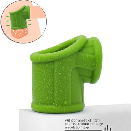 New Male Penis Rings Chastity Cock Sleeve Ball Stretchable Delay Ejaculation Reusable Scrotum Bondage Restraint Sex Toys For Men