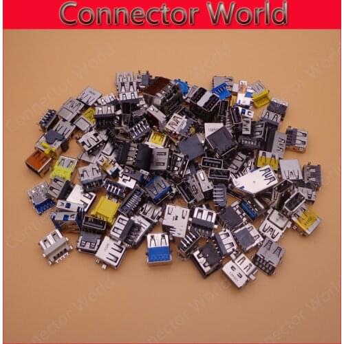 Micro usb 2.0 jack usb 3.0 Laptop USB DC Jack Sockets connector Sets For Lenovo HP ACER Dell ECT(116Models,2 piece/each Model)