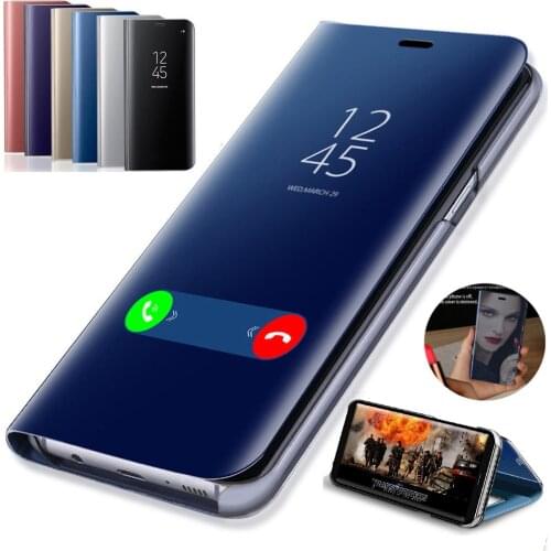 Fashion smart flip mirror phone case for iphone 11 pro max 7 8 6s plus xs max xr x for samsung s8 s9 s10e plus note 8 9 10 pro