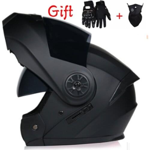 Motorcycle Helmet Full Face Racing Motorbike with Double Sun Visor Women Man Flip Up Moto s