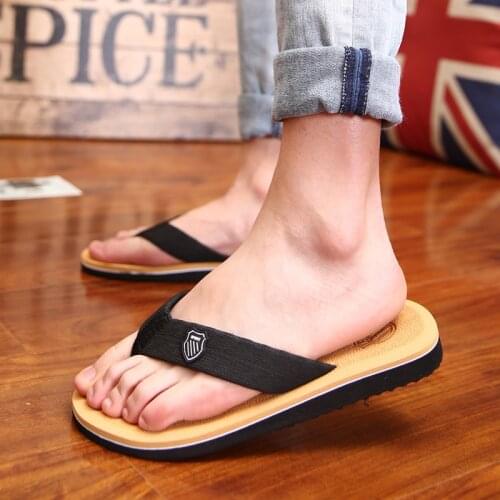 Men Slippers 2021 New Summer High Quality Flip Flops Beach Sandals Non-slip Zapatos Hombre Casual Shoes Slippers Cheap