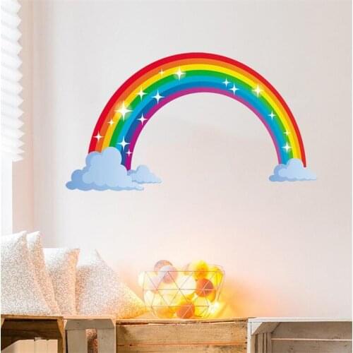 Rainbow cloud Wall Sticker kids room children bedroom decoration Mural Art Decals home decor wallpaper nursery stickers