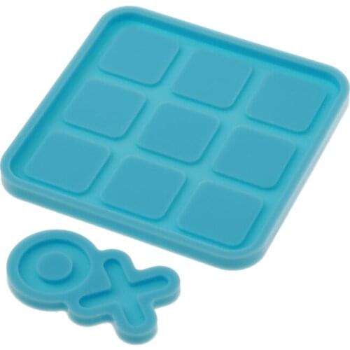 Handmade Tic Tac Toe Game with Board Resin Mold Classic Game Fun Resin Mold Kit R7RF