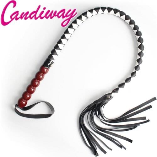 Sexy CatWhip Spanking snakewhip Leather Whip Wood Handle Lash Fetish Flogger Flirt Toys Adult Sex Products For Couples Women