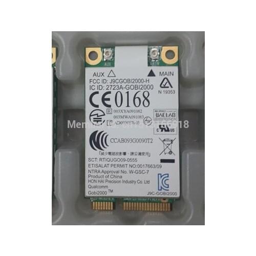 Qualcomm Gobi2000 Mini PCI-express 3G EV-DO HSDPA WCDMA WLAN Card GPS UN2420 GOBI2000 for hp 2540P 8440p