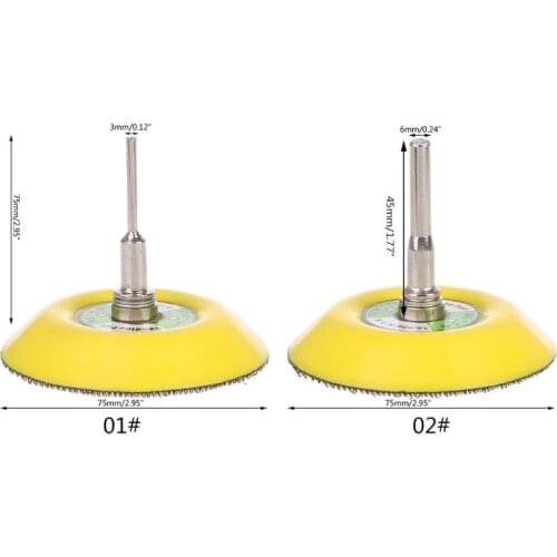 3''75mm Sander Disc Sanding Buffing Polish Backing Pad Backer Plate 3/6mm Shank Electric Grinder Rotary Tool 193B wholesales