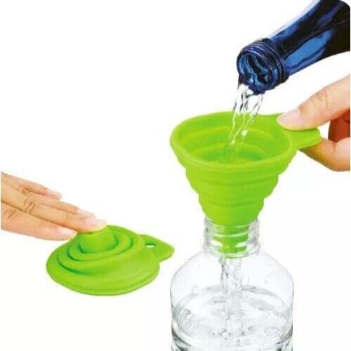 Silicone Folding Funnel Food Grade Silicone Folding Telescopic Long Neck Funnel Liquid Filling Small Funnel