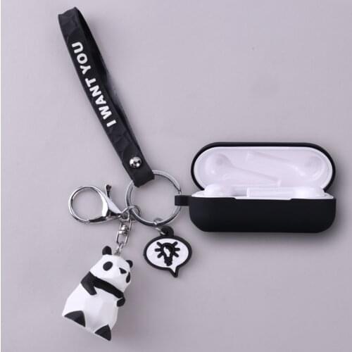 For Huawei Freebuds 3i /Honor Flypods 3i Case Cute Rabbit Cartoon Panda with Keychain Silicone Earphone Cover Fundas