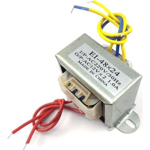 Transformateur 220V to double 12V 1A output AC AC power transformer EI48*24 transformer 10W