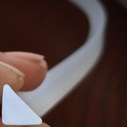 Triangle Silicone Seal Strip Dust-proof and Anti-collision Shower Threshold Rubber Sealing Strip Kitchen Water Retaining Strip