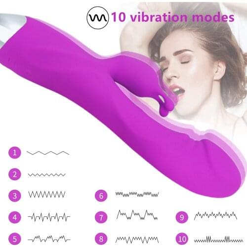 Rabbit Vibrator Dual Motor Sex Toys For Women G-Spot Vagina Clitoral Stimulation Dildo Female Masturbation Adult Erotic Products