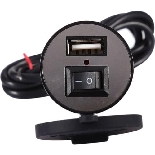 12V Motorcycle Charger Moto USB Waterproof Charging Socket Power Charger Adapter with 1.2m Wire Moto Accessories