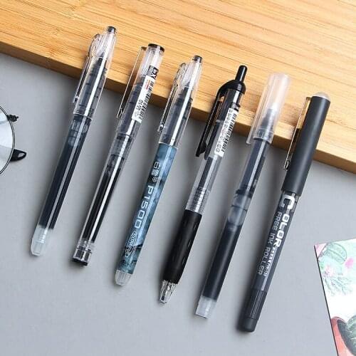 6/7pcs Simplicity Color Gel Pen Set 0.5mm Quick-drying Straight Pen Student Office Writing Pens School Stationery