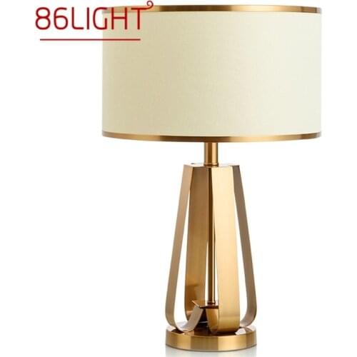 86LIGHT Modern Table Lamps Bedside Luxury Design Golden Desk Lights Home E27 Decorative For Foyer Living Room Office Bedroom