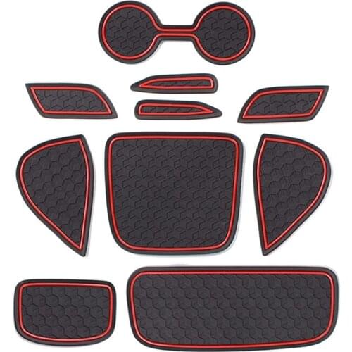 Car Interior Accessories Anti-Slip Dust-Proof Rubber Gate Slot Cup Mats Cup Holder Inserts for Toyota Yaris 2020 2021