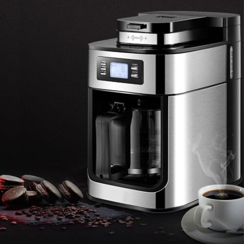 Automatic Coffee Machine Home Grinder Machine Freshly Cooked Boiled Drip Type American Coffee Pot Tea Machine BG-315T