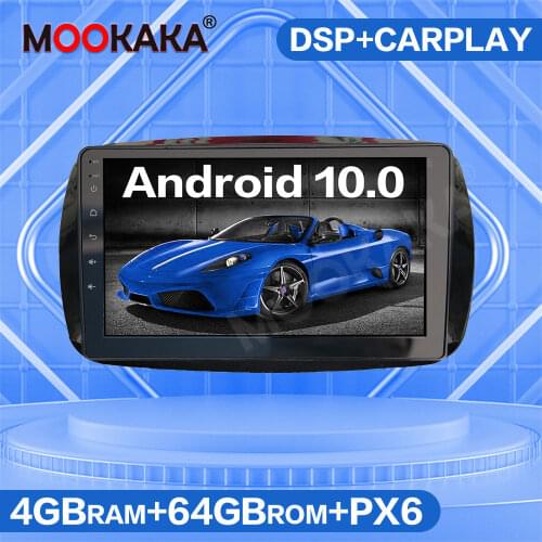 Android 10 64GB Car Radio Multimedia DVD Player GPS Navigation For Mercedes-Benz Smart 2016-2019 Auto Audio Stereo PX6 Head Unit
