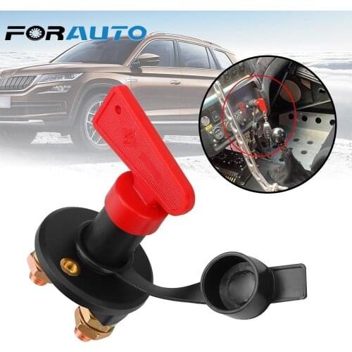 Car Power Switch Main Cut Off Kill Switch Red Key Cut Off Battery 12V 24V Vehicle Car Modified Isolator Disconnector