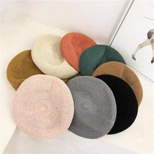 Beret Women Spring and summer new thin Korean version of the artist hat Japanese sweet cute simple retro hat WS-2615