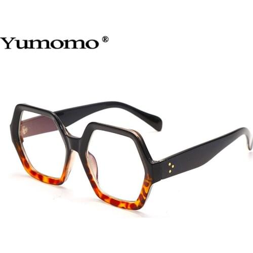 Oversized Frames Optical Glasses Clear Women Transparent Lens Polygon Fashion Frame Prescription Eyewear Computer Glasses