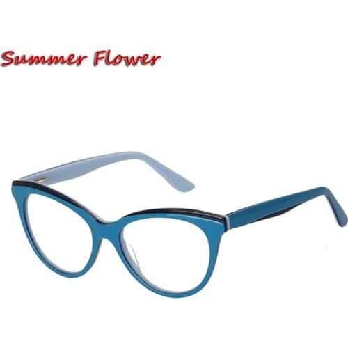 Chashma Brand Acetate Material Female Eyewear Fashion Trend Stylish Student Prescription Glasses Frame Women Optical Eye Glasses