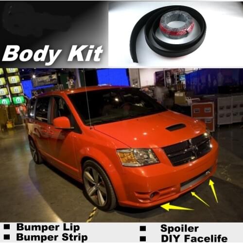NOVOVISU Bumper Lip Deflector Lips For Dodge Caravan Ram C / V Tradesman Front Spoiler Skirt For Tuning / Body Kit / Strip
